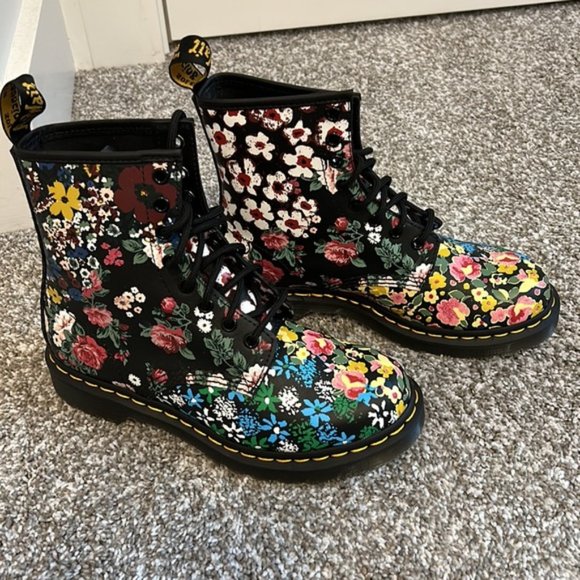 Authentic Doc Martens 1460 Pascal Floral Boots - Picture 5 of 8